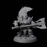 Raging Berserker Dwarf D Miniature for Dungeons and Dragons, Pathfinder or other TTRPGs