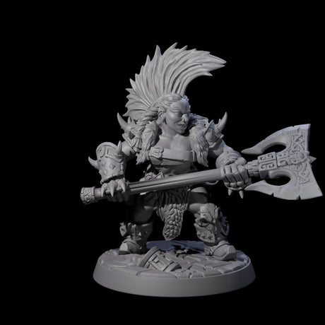 Raging Berserker Dwarf D Miniature for Dungeons and Dragons, Pathfinder or other TTRPGs