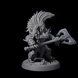 Raging Berserker Dwarf D Miniature for Dungeons and Dragons, Pathfinder or other TTRPGs