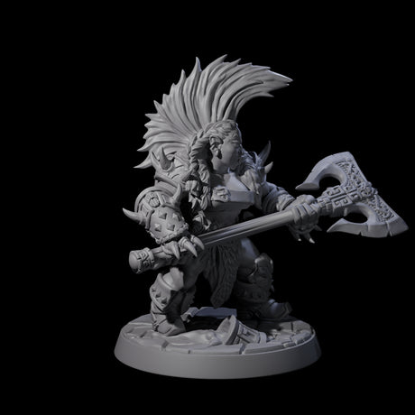 Raging Berserker Dwarf D Miniature for Dungeons and Dragons, Pathfinder or other TTRPGs