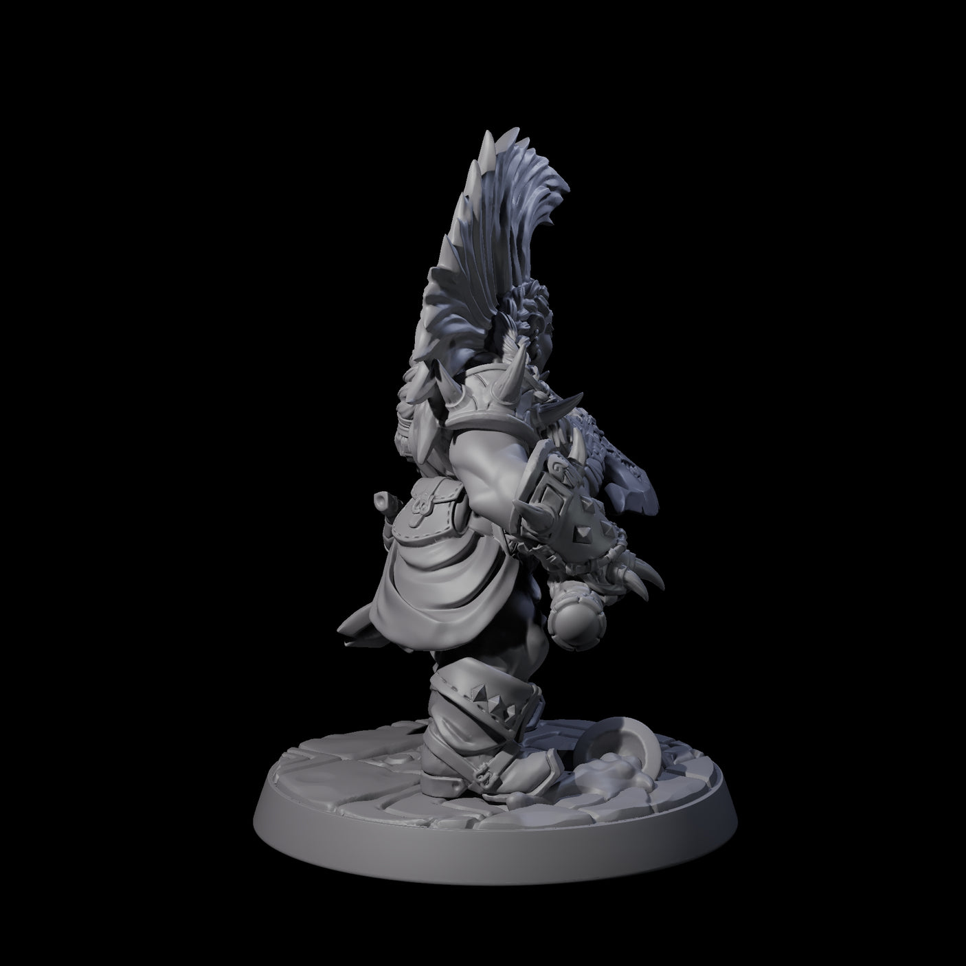 Raging Berserker Dwarf D Miniature for Dungeons and Dragons, Pathfinder or other TTRPGs