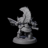 Raging Berserker Dwarf D Miniature for Dungeons and Dragons, Pathfinder or other TTRPGs