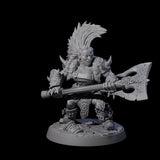 Raging Berserker Dwarf D Miniature for Dungeons and Dragons, Pathfinder or other TTRPGs