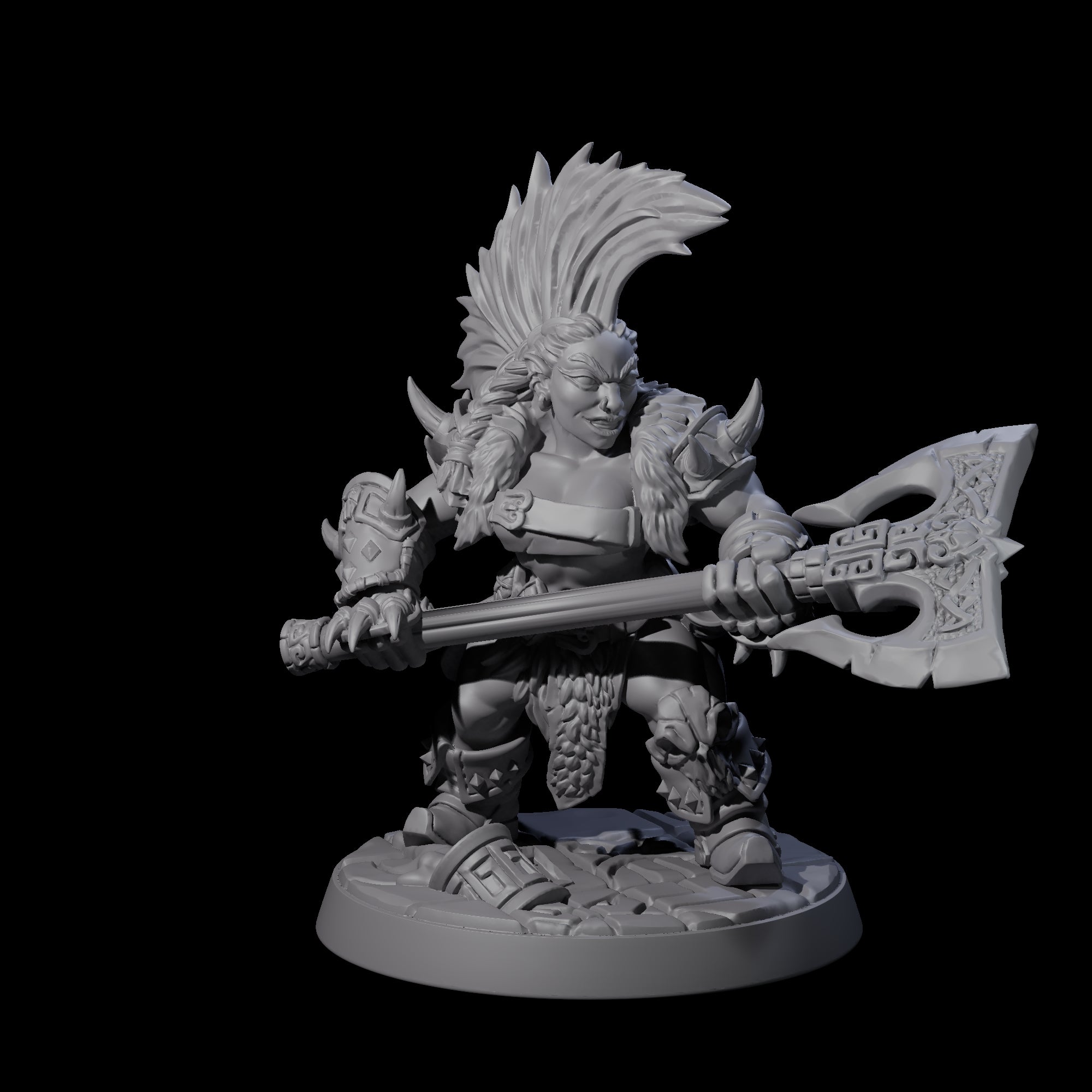 Raging Berserker Dwarf D Miniature for Dungeons and Dragons, Pathfinder or other TTRPGs