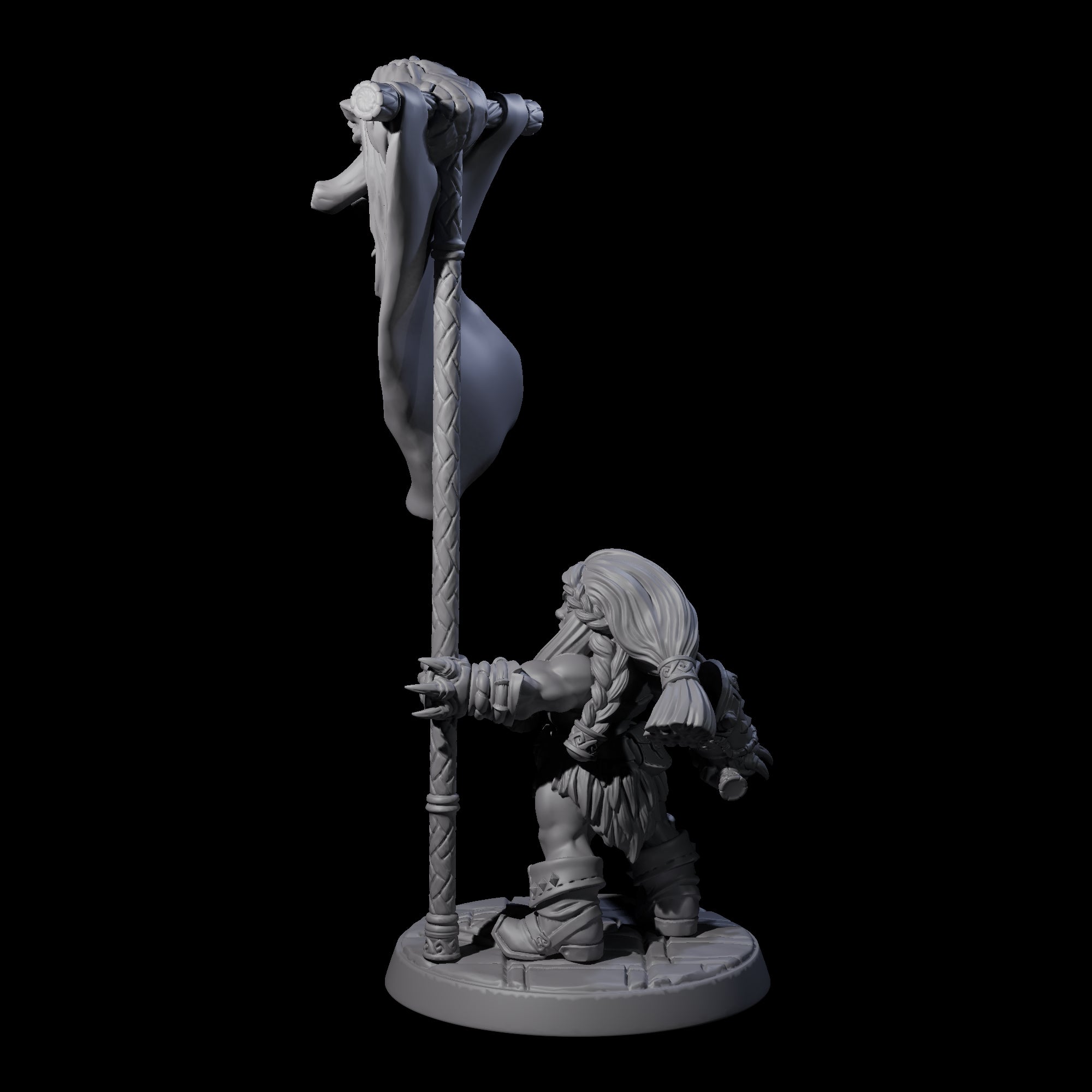 Raging Berserker Dwarf E Miniature for Dungeons and Dragons, Pathfinder or other TTRPGs