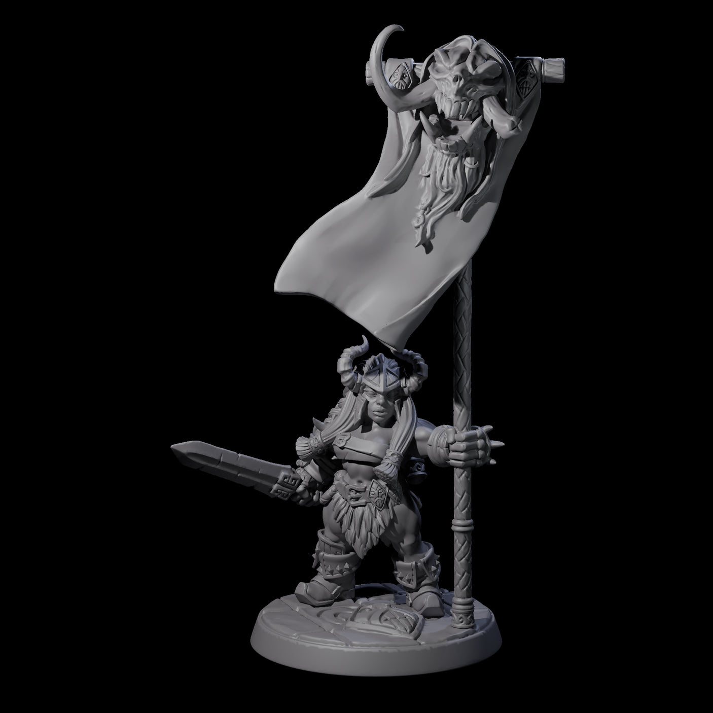 Raging Berserker Dwarf E Miniature for Dungeons and Dragons, Pathfinder or other TTRPGs