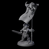 Raging Berserker Dwarf E Miniature for Dungeons and Dragons, Pathfinder or other TTRPGs