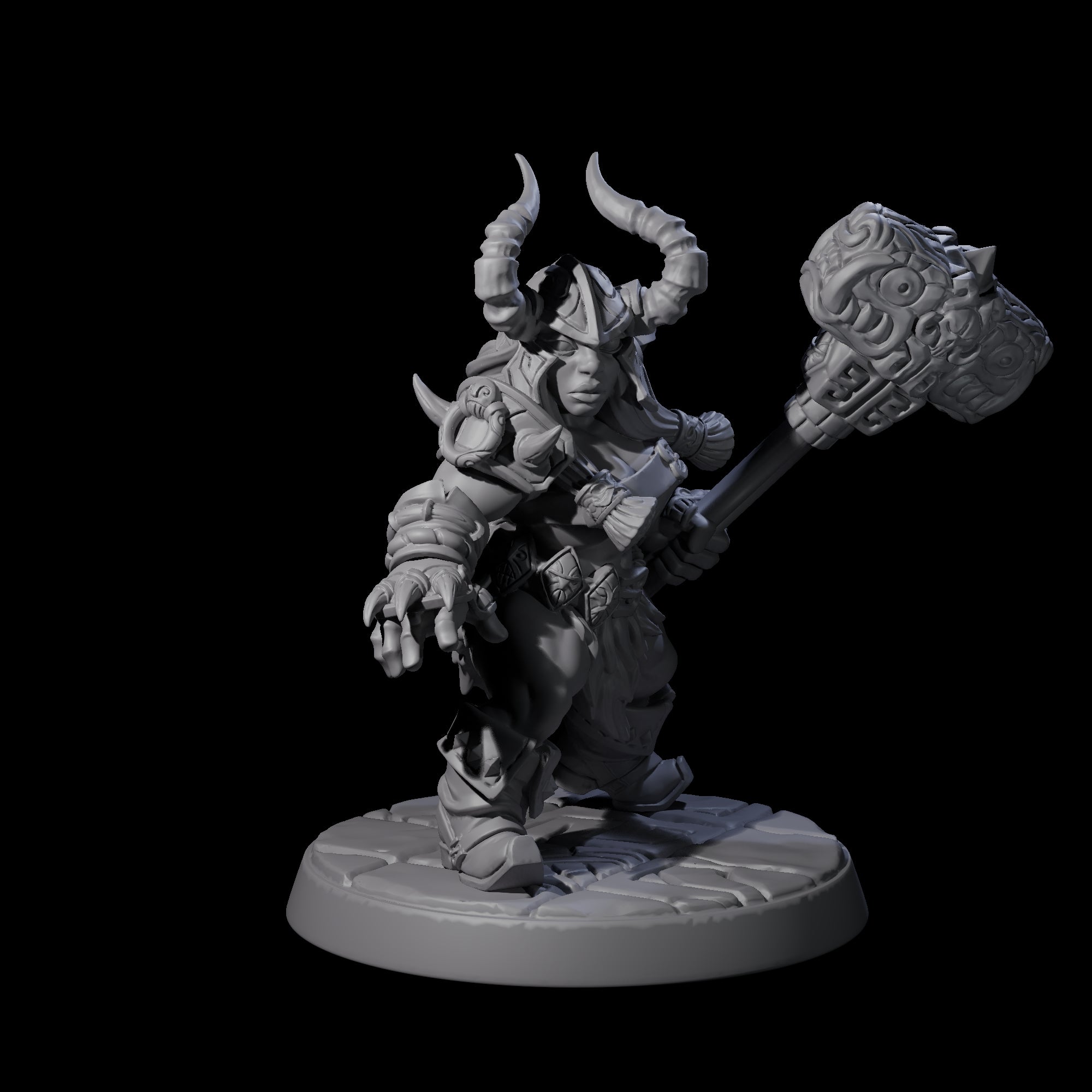 Raging Berserker Dwarf F Miniature for Dungeons and Dragons, Pathfinder or other TTRPGs