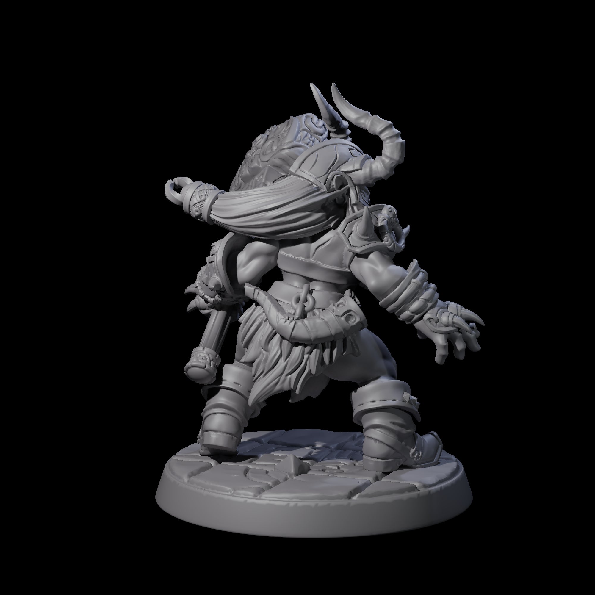 Raging Berserker Dwarf F Miniature for Dungeons and Dragons, Pathfinder or other TTRPGs