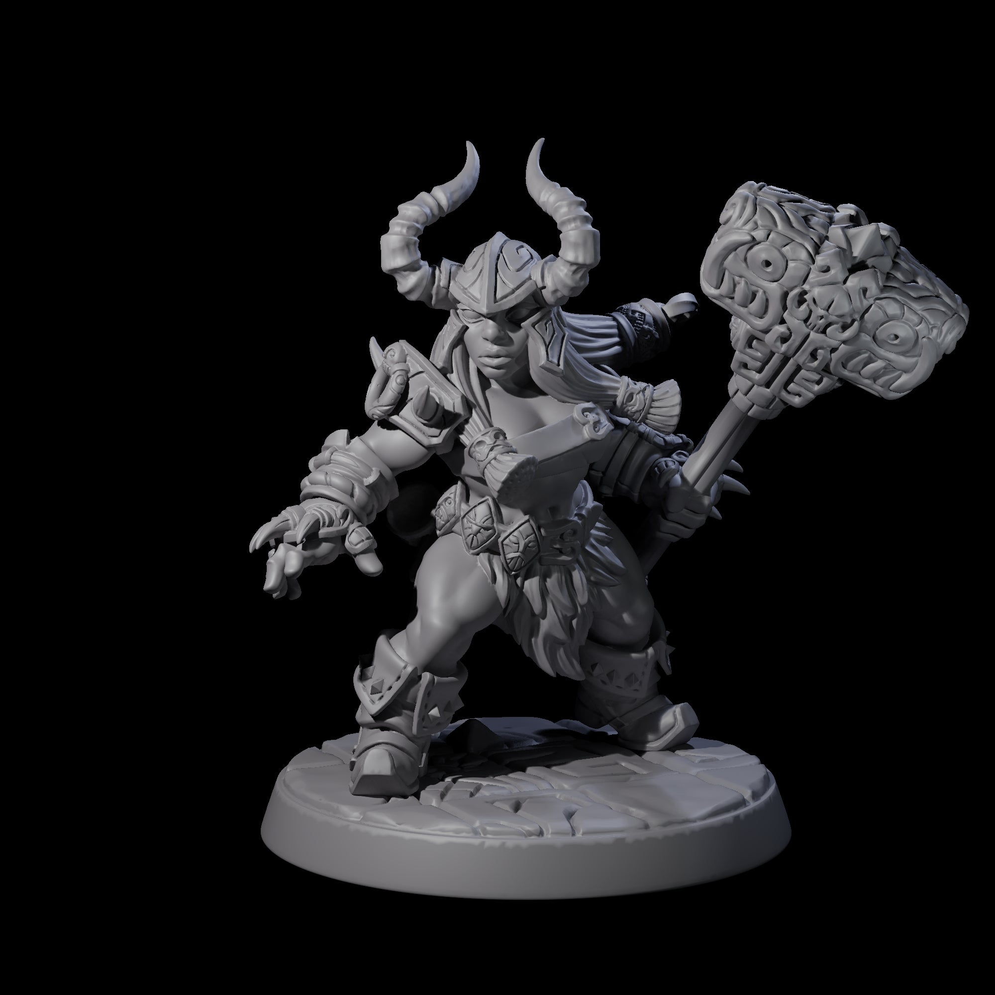 Raging Berserker Dwarf F Miniature for Dungeons and Dragons, Pathfinder or other TTRPGs
