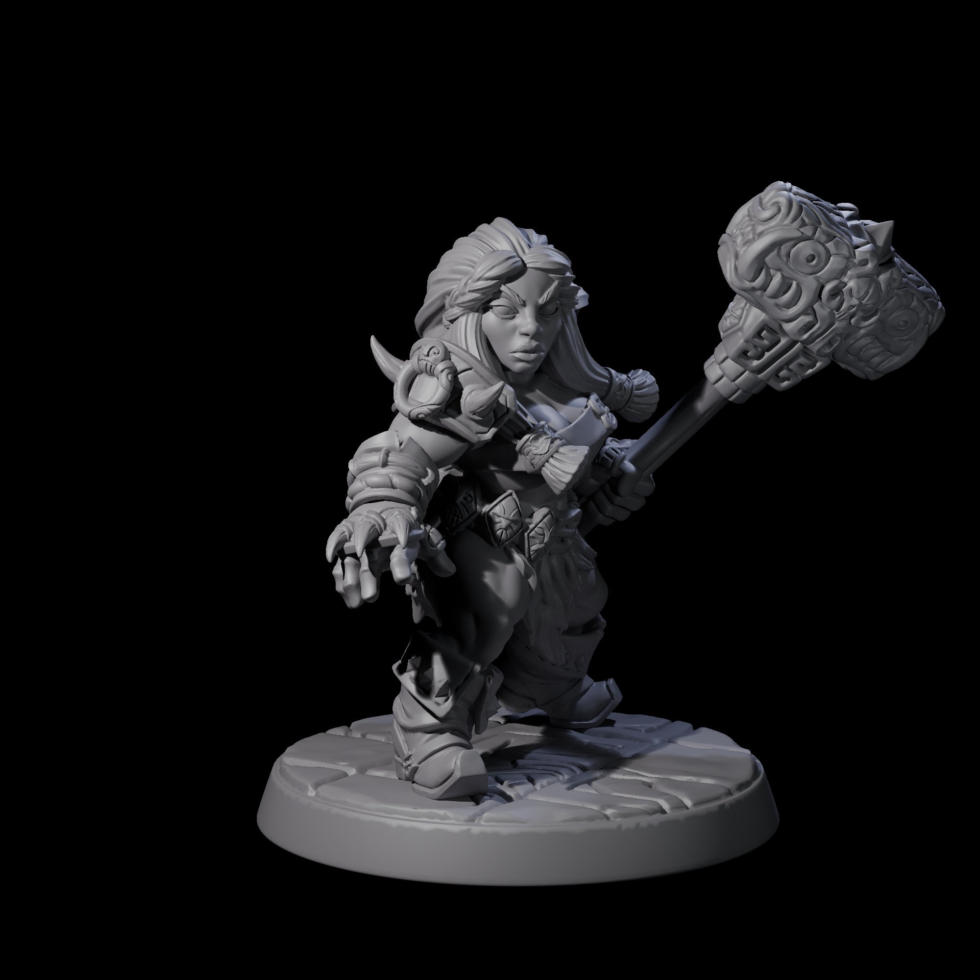 Raging Berserker Dwarf F Miniature for Dungeons and Dragons, Pathfinder or other TTRPGs