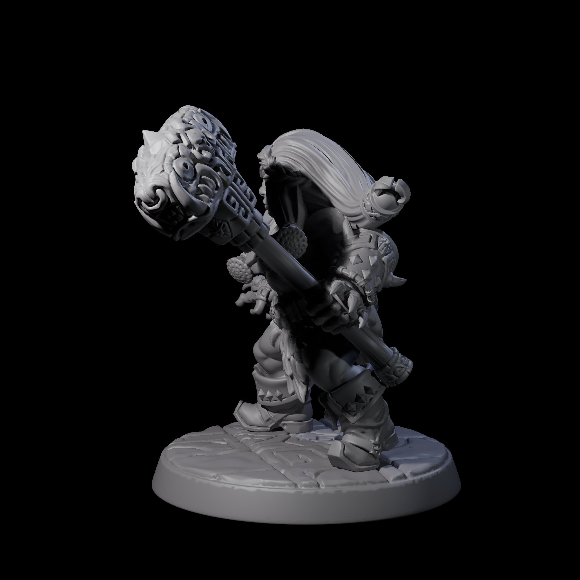 Raging Berserker Dwarf F Miniature for Dungeons and Dragons, Pathfinder or other TTRPGs