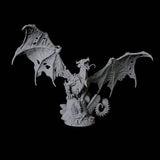 Raging Black Dragon Miniature for Dungeons and Dragons, Pathfinder or other TTRPGs