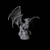 Raging Black Dragon Miniature for Dungeons and Dragons, Pathfinder or other TTRPGs