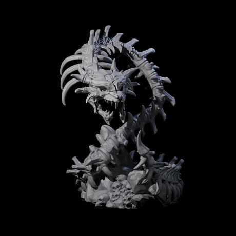 Raging Bone Naga Miniature for Dungeons and Dragons, Pathfinder or other TTRPGs