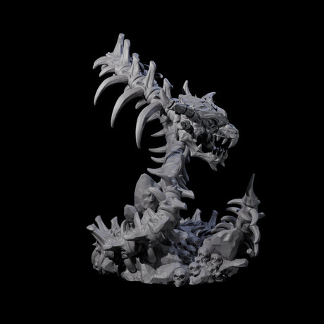 Raging Bone Naga Miniature for Dungeons and Dragons, Pathfinder or other TTRPGs