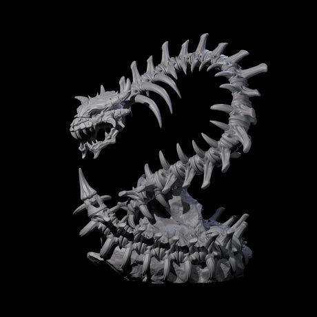 Raging Bone Naga Miniature for Dungeons and Dragons, Pathfinder or other TTRPGs