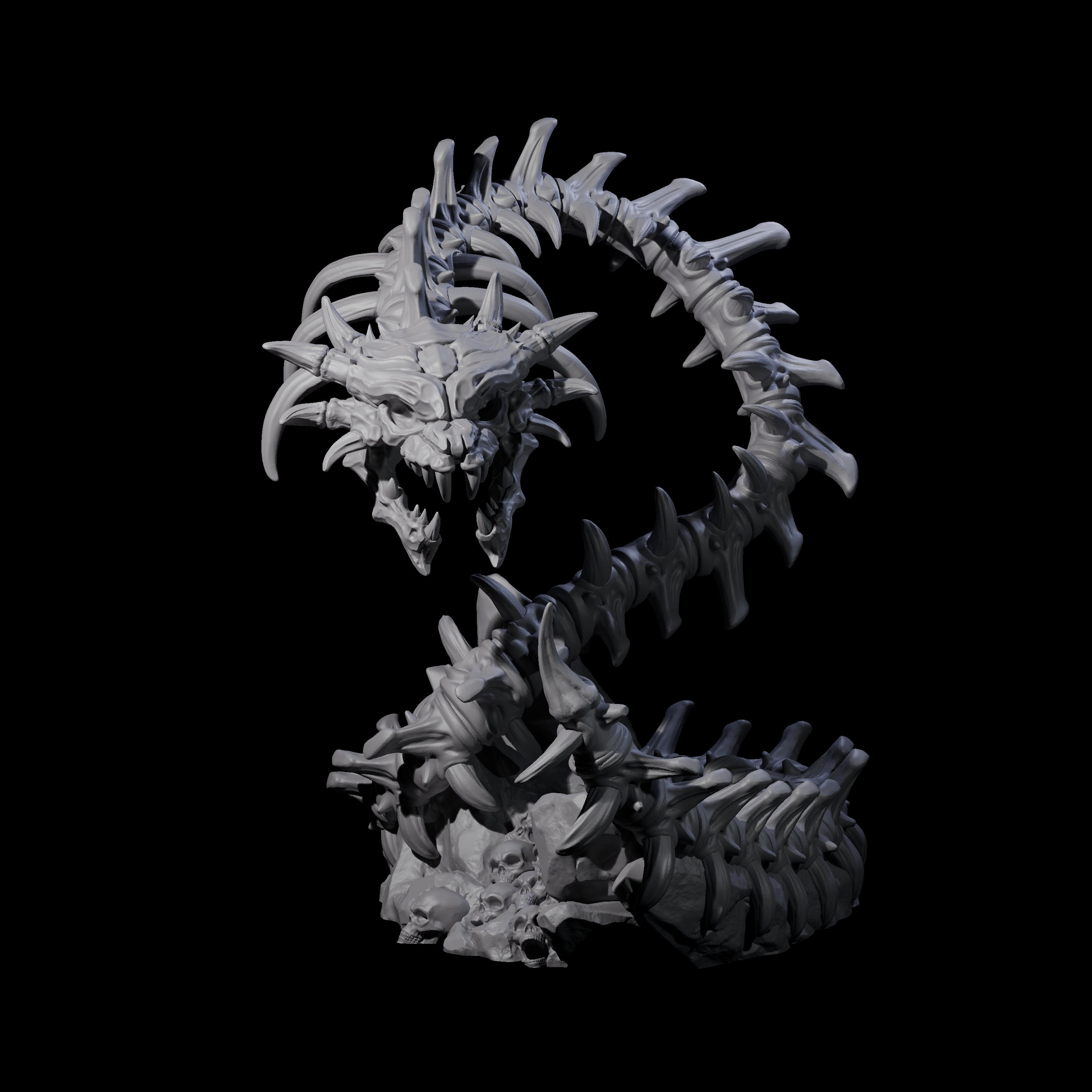 Raging Bone Naga Miniature for Dungeons and Dragons, Pathfinder or other TTRPGs