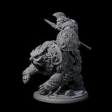 Raging Bugbear mounted on Owlbear A Miniature for Dungeons and Dragons, Pathfinder or other TTRPGs