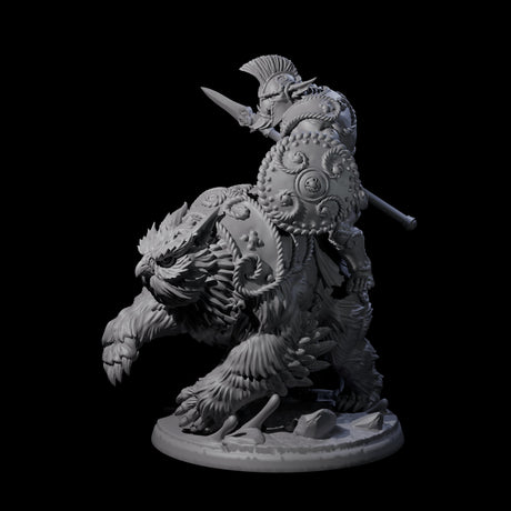 Raging Bugbear mounted on Owlbear A Miniature for Dungeons and Dragons, Pathfinder or other TTRPGs