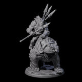 Raging Bugbear mounted on Owlbear B Miniature for Dungeons and Dragons, Pathfinder or other TTRPGs