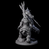 Raging Bugbear mounted on Owlbear D Miniature for Dungeons and Dragons, Pathfinder or other TTRPGs