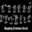 Raging Centaur Herd Miniature for Dungeons and Dragons, Pathfinder or other TTRPGs