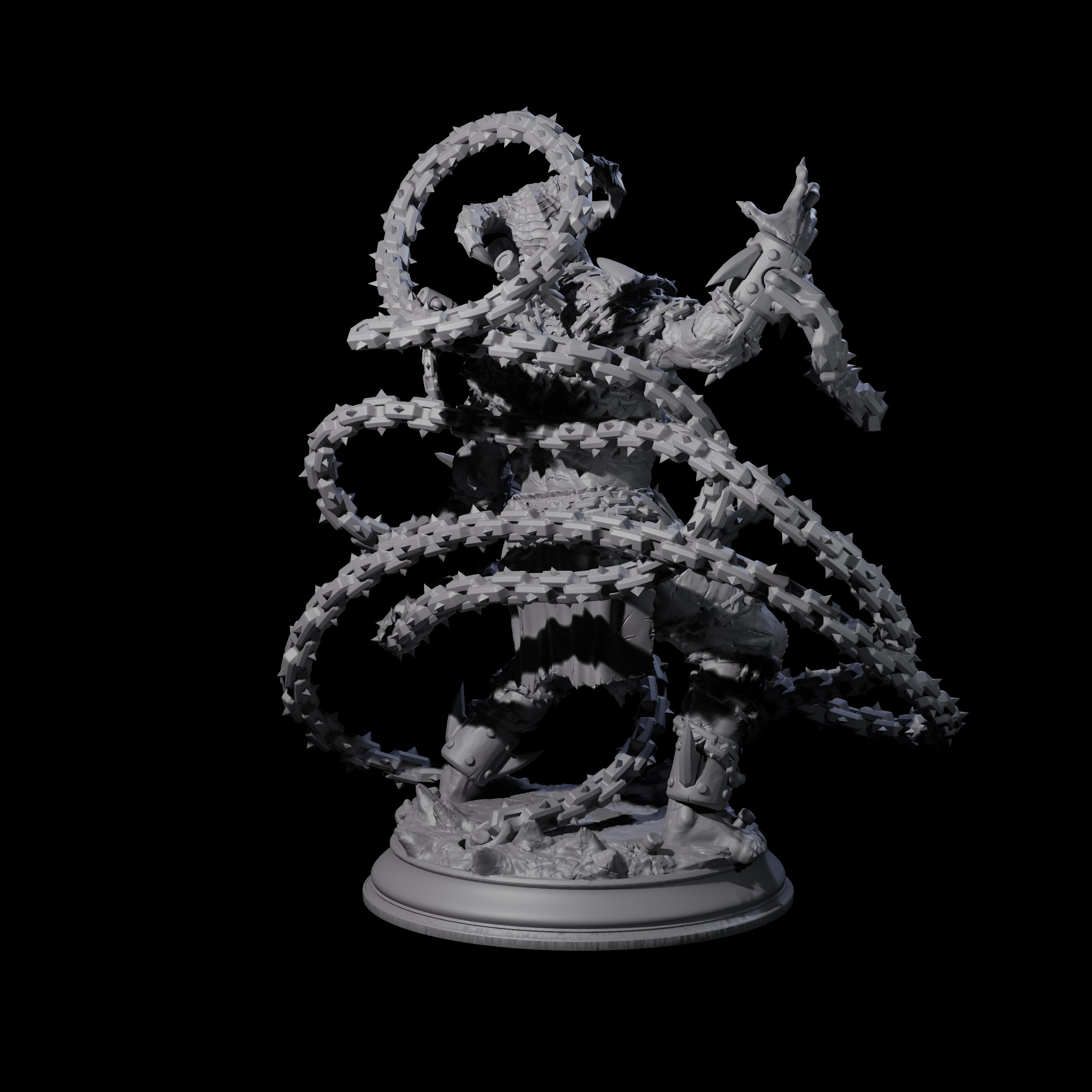 Raging Chained Devil A Miniature for Dungeons and Dragons, Pathfinder or other TTRPGs