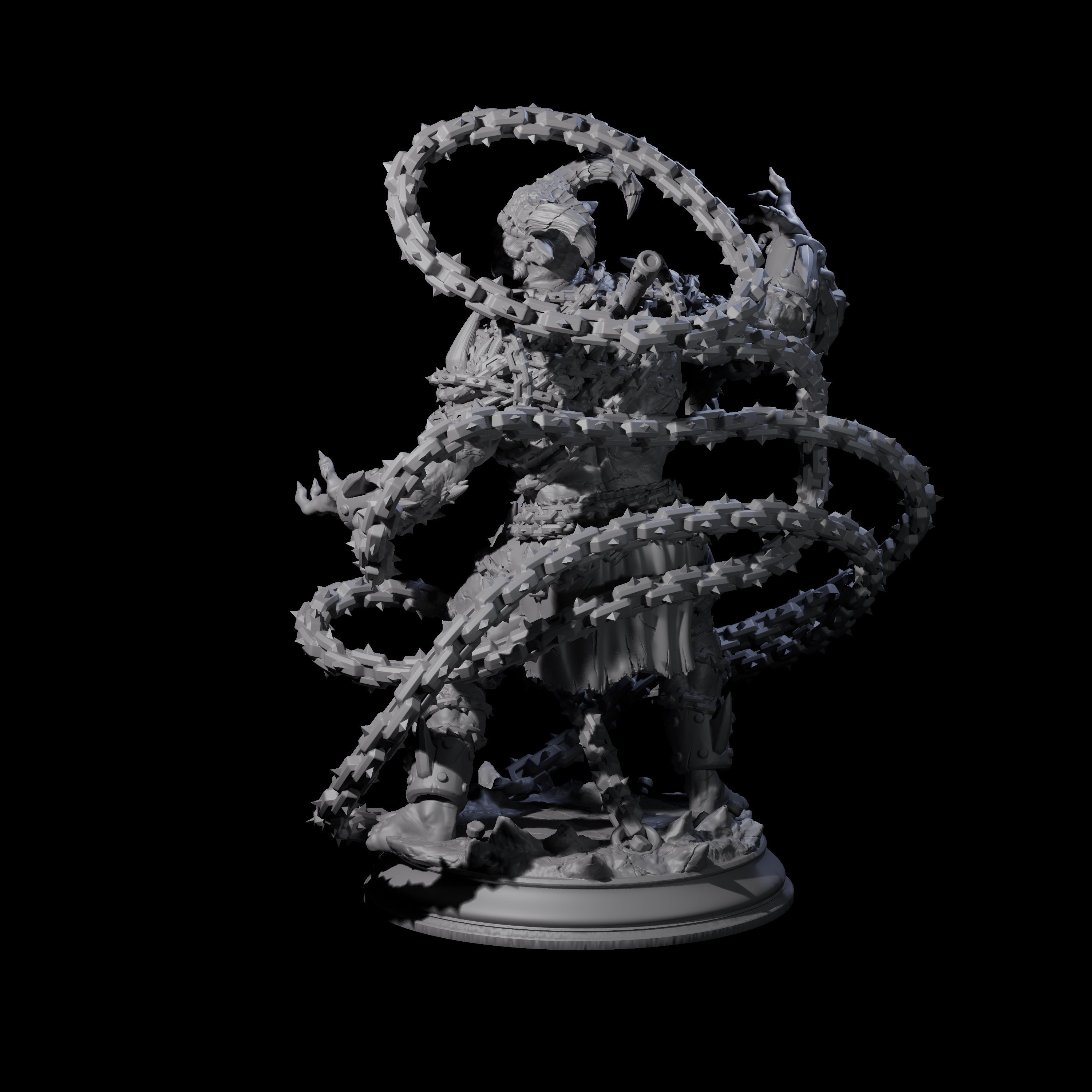 Raging Chained Devil A Miniature for Dungeons and Dragons, Pathfinder or other TTRPGs