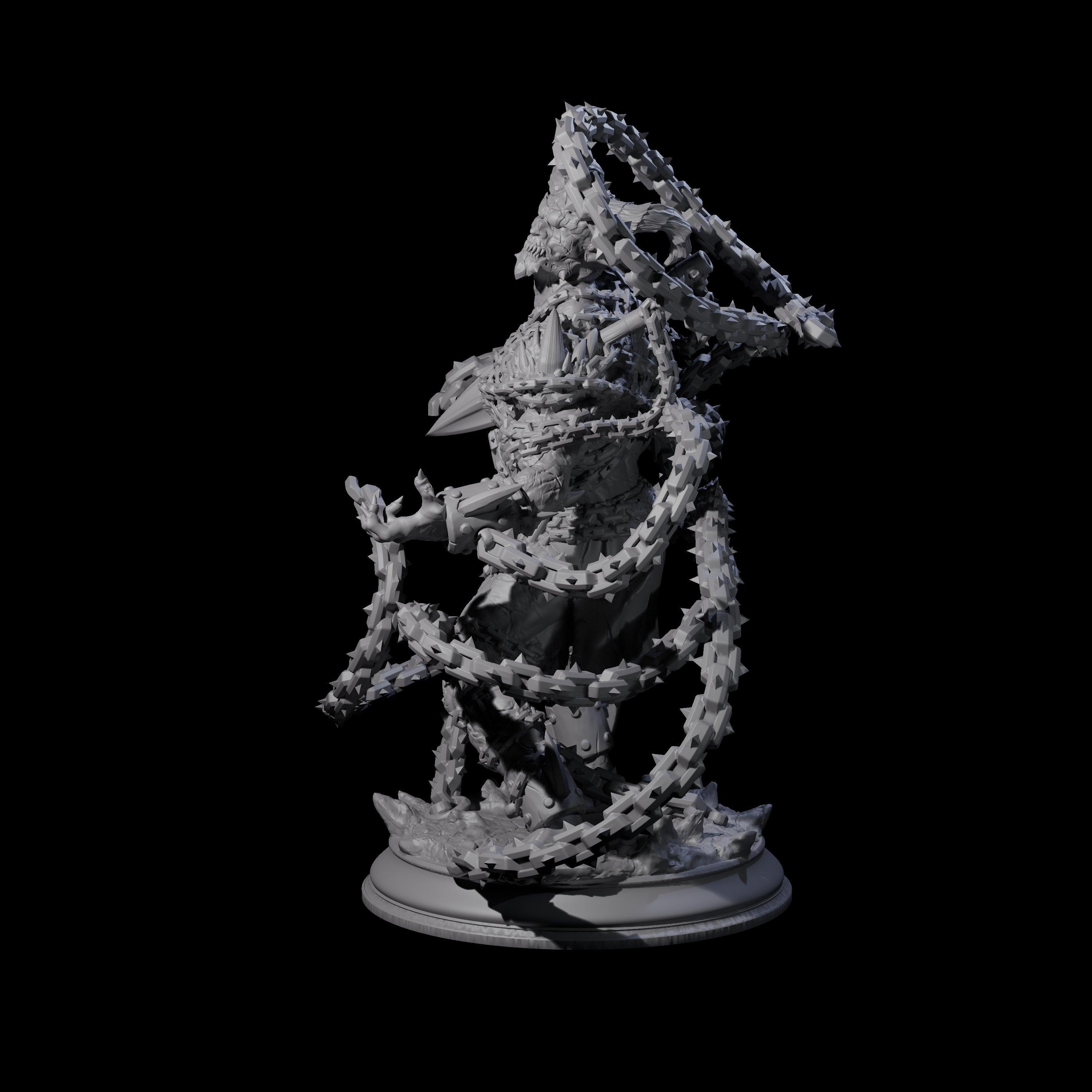 Raging Chained Devil A Miniature for Dungeons and Dragons, Pathfinder or other TTRPGs