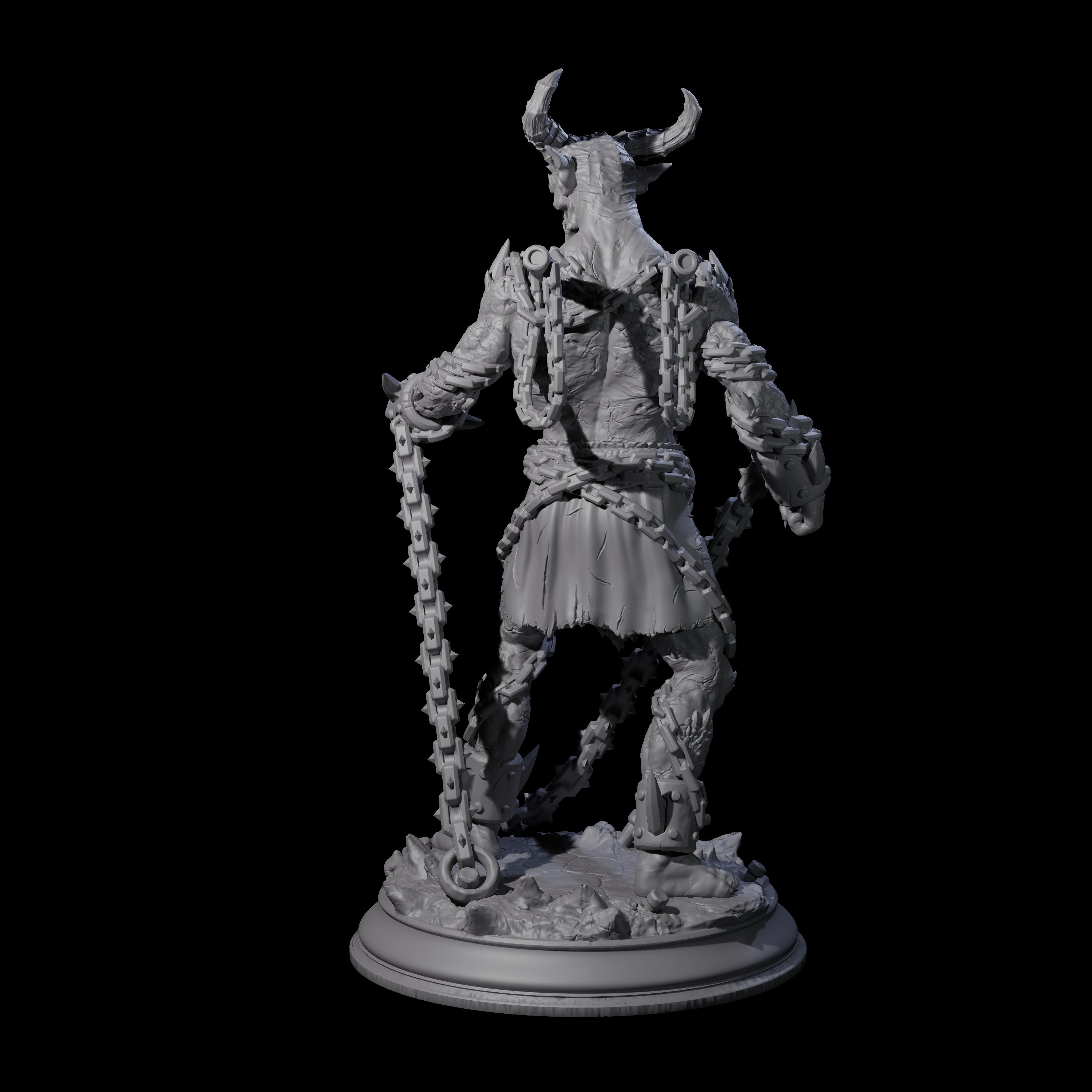 Raging Chained Devil B Miniature for Dungeons and Dragons, Pathfinder or other TTRPGs