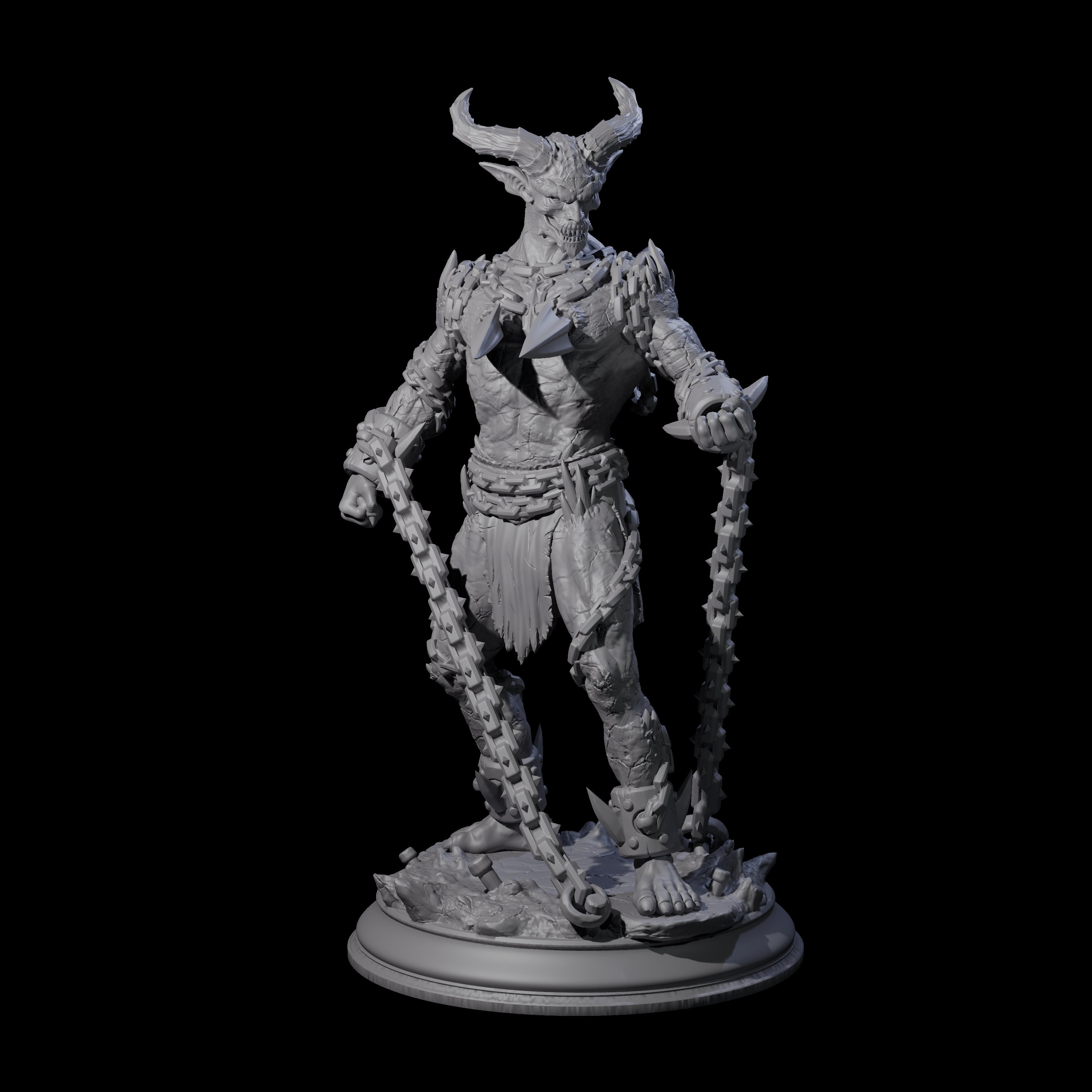 Raging Chained Devil B Miniature for Dungeons and Dragons, Pathfinder or other TTRPGs