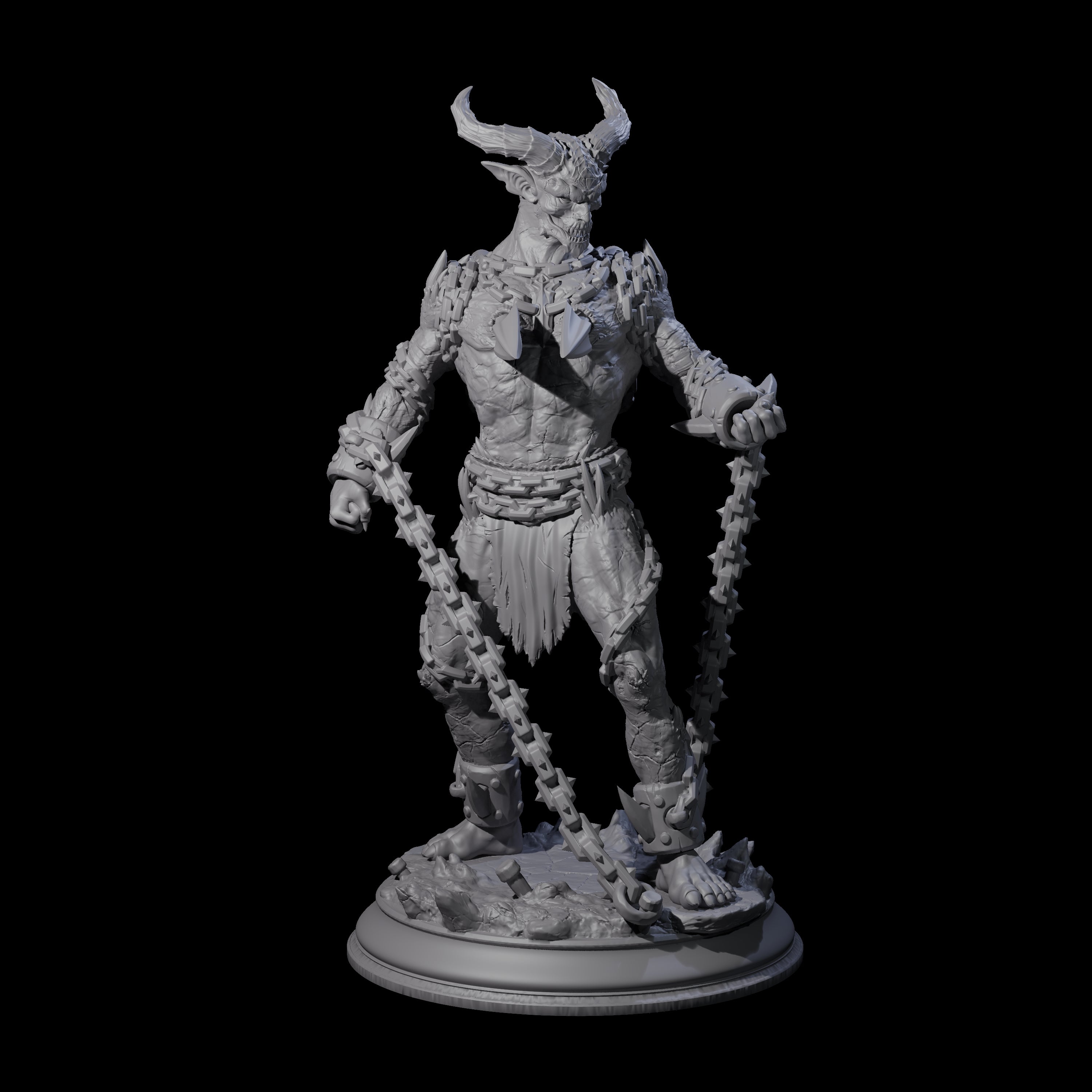 Raging Chained Devil B Miniature for Dungeons and Dragons, Pathfinder or other TTRPGs