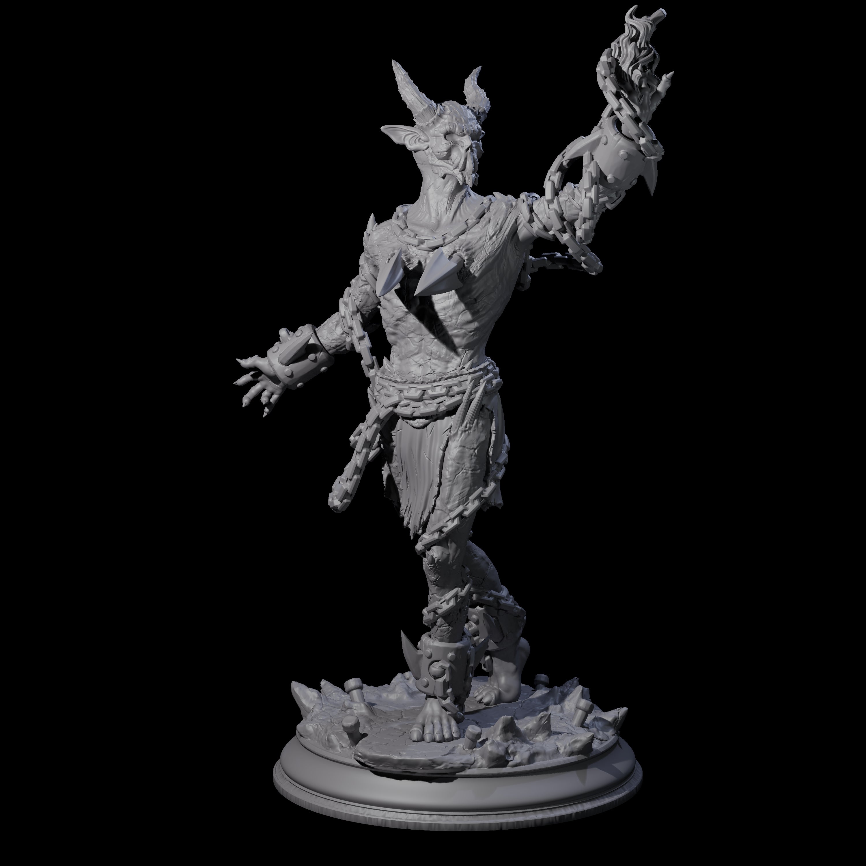 Raging Chained Devil C Miniature for Dungeons and Dragons, Pathfinder or other TTRPGs