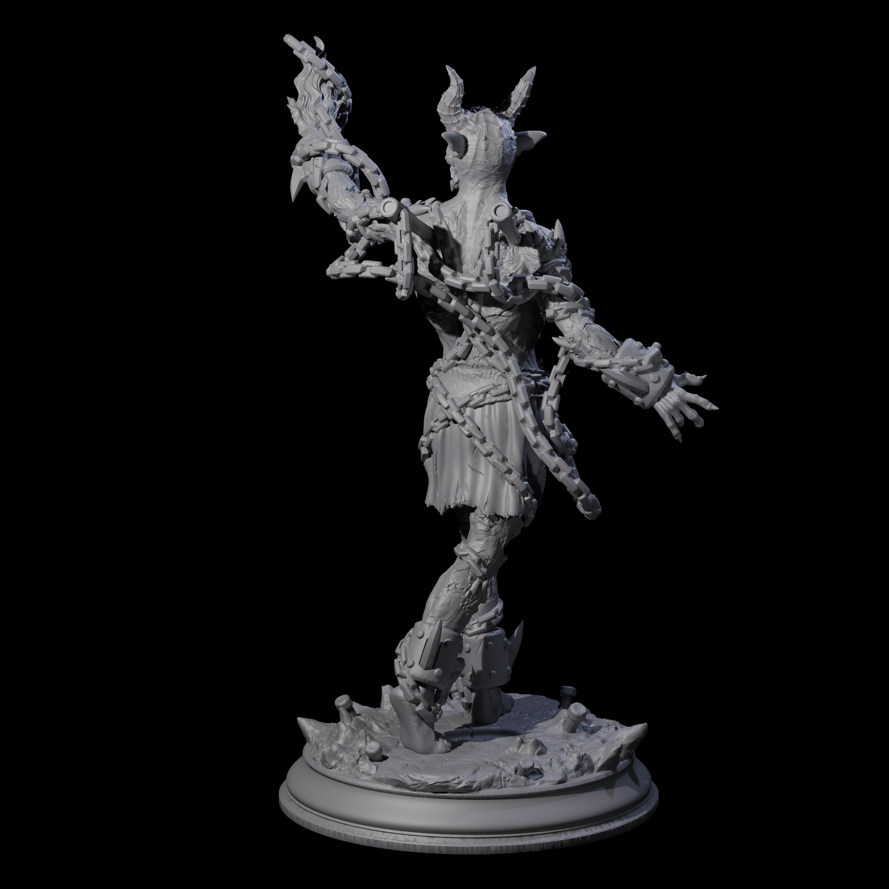 Raging Chained Devil C Miniature for Dungeons and Dragons, Pathfinder or other TTRPGs