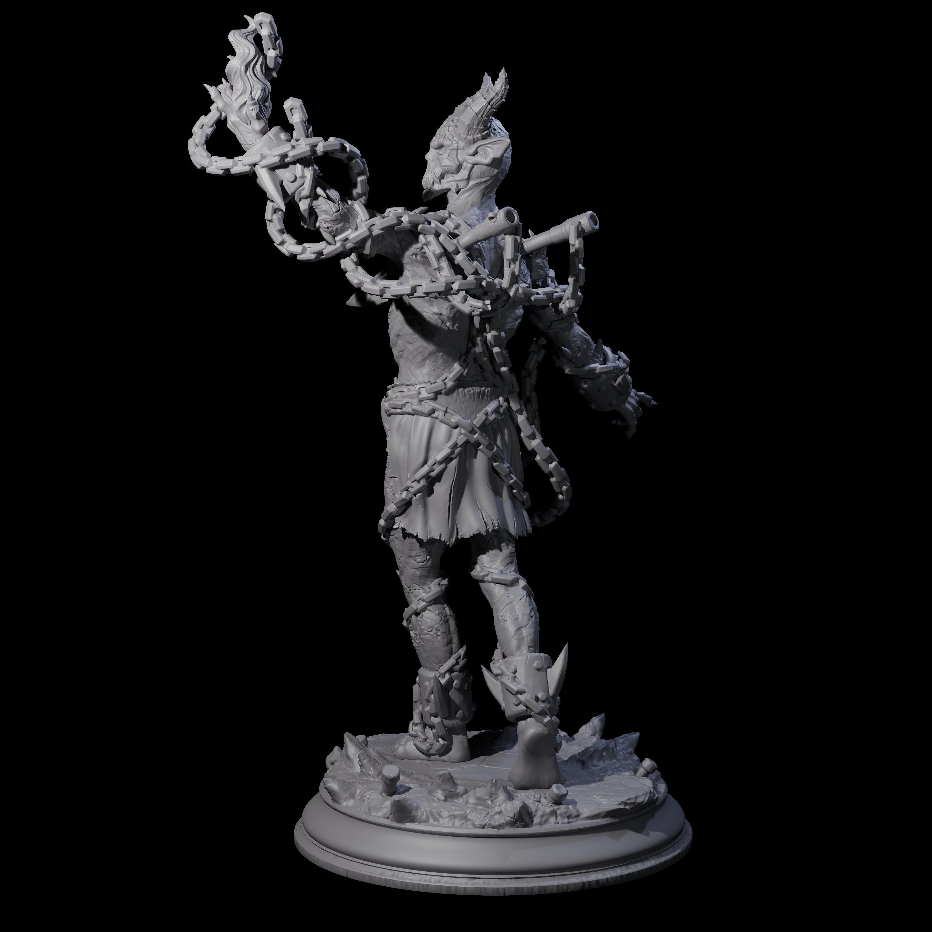 Raging Chained Devil C Miniature for Dungeons and Dragons, Pathfinder or other TTRPGs