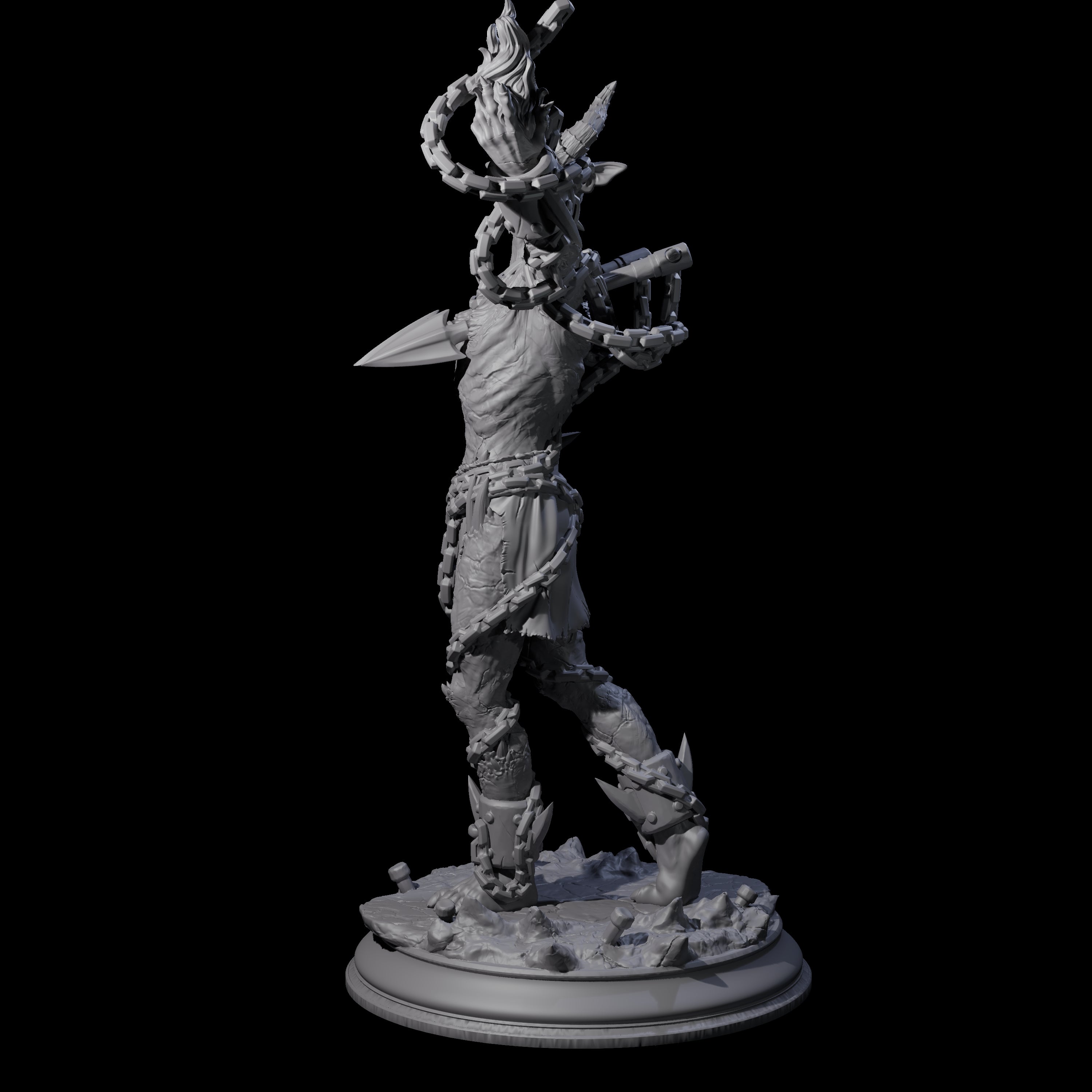 Raging Chained Devil C Miniature for Dungeons and Dragons, Pathfinder or other TTRPGs