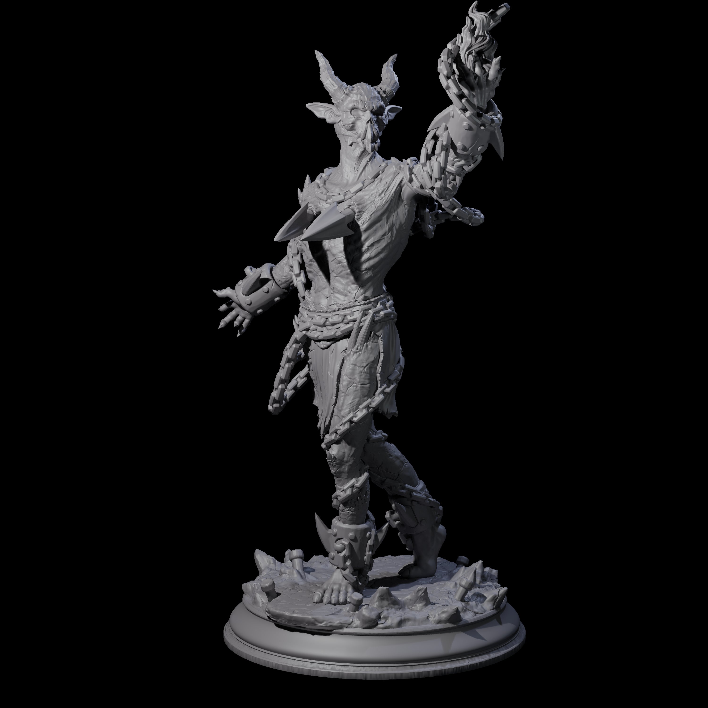 Raging Chained Devil C Miniature for Dungeons and Dragons, Pathfinder or other TTRPGs