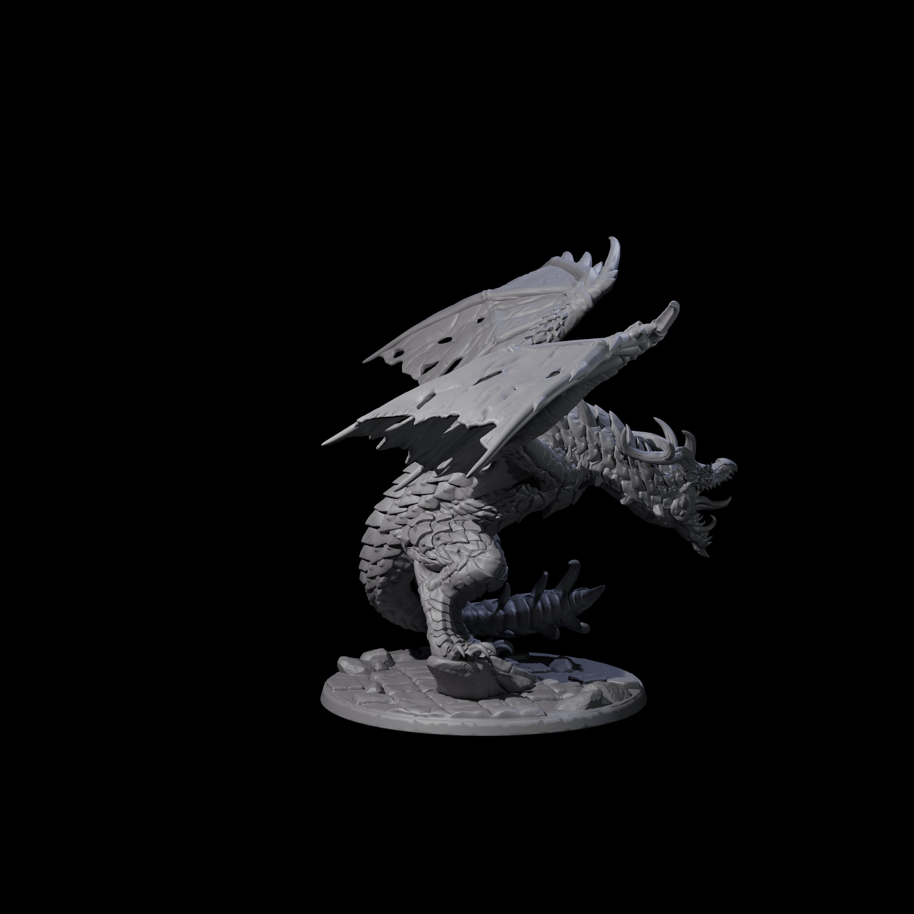 Raging Chromatic Dragon Miniature for Dungeons and Dragons, Pathfinder or other TTRPGs