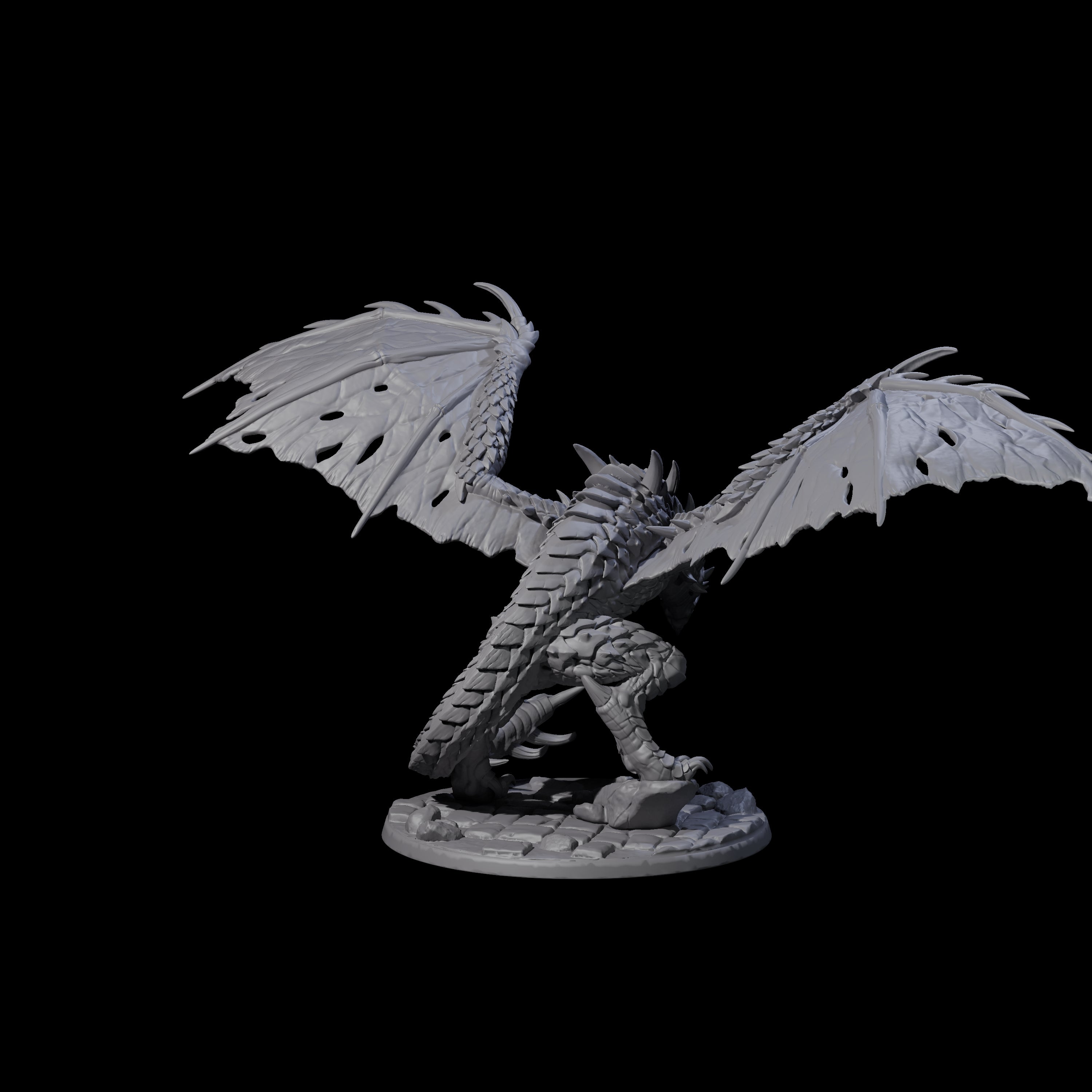 Raging Chromatic Dragon Miniature for Dungeons and Dragons, Pathfinder or other TTRPGs