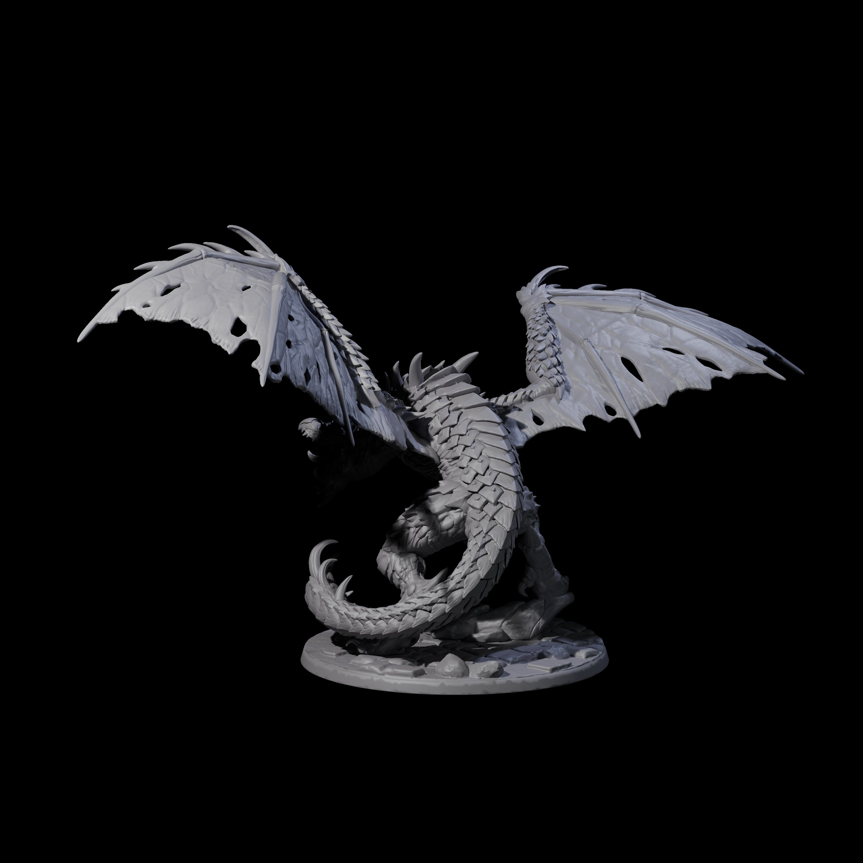 Raging Chromatic Dragon Miniature for Dungeons and Dragons, Pathfinder or other TTRPGs