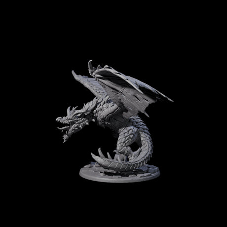 Raging Chromatic Dragon Miniature for Dungeons and Dragons, Pathfinder or other TTRPGs