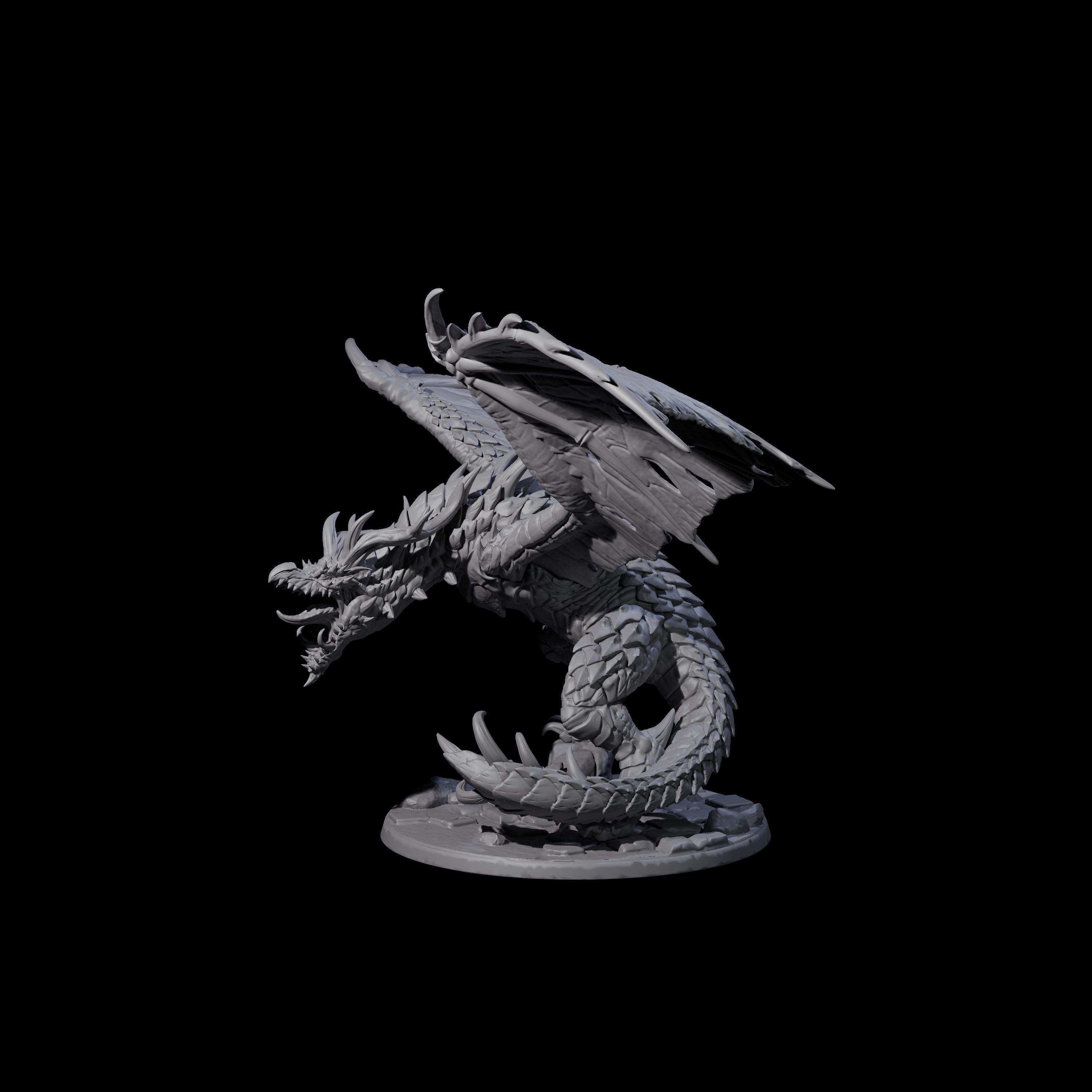 Raging Chromatic Dragon Miniature for Dungeons and Dragons, Pathfinder or other TTRPGs