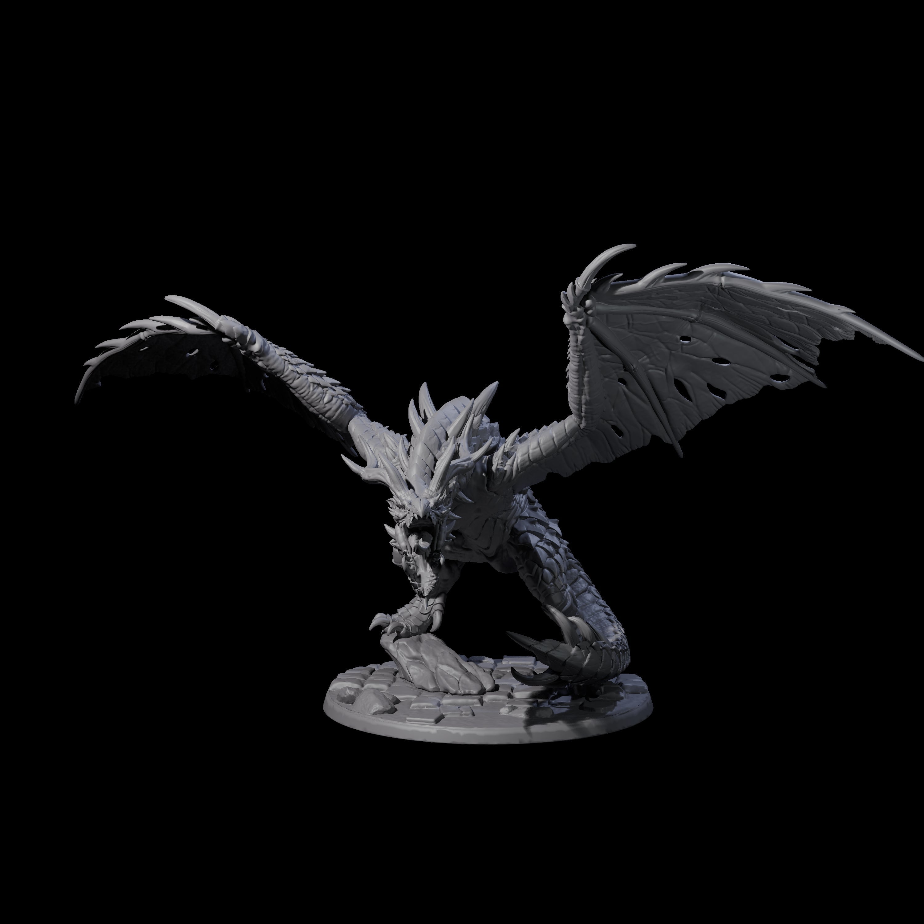 Raging Chromatic Dragon Miniature for Dungeons and Dragons, Pathfinder or other TTRPGs