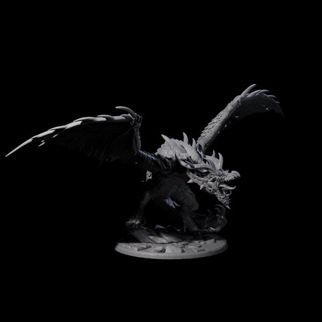 Raging Chromatic Dragon Miniature for Dungeons and Dragons, Pathfinder or other TTRPGs