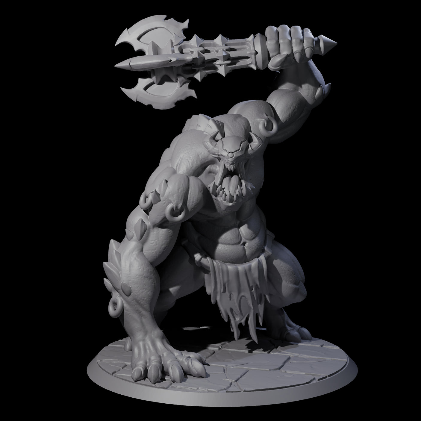 Raging Cyclops Barbarian Miniature for Dungeons and Dragons, Pathfinder or other TTRPGs