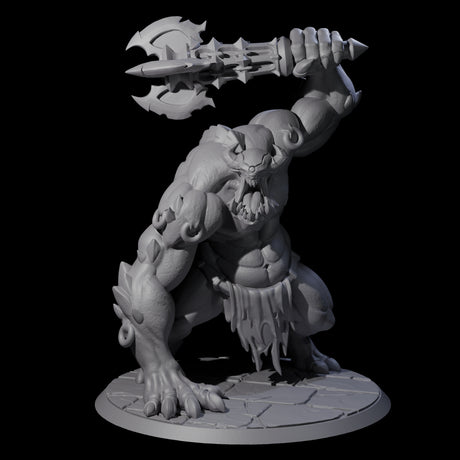 Raging Cyclops Barbarian Miniature for Dungeons and Dragons, Pathfinder or other TTRPGs