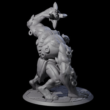 Raging Cyclops Barbarian Miniature for Dungeons and Dragons, Pathfinder or other TTRPGs