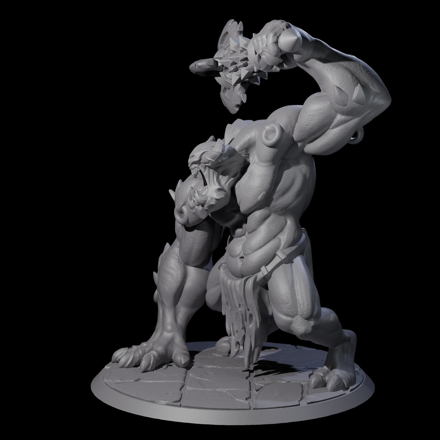 Raging Cyclops Barbarian Miniature for Dungeons and Dragons, Pathfinder or other TTRPGs