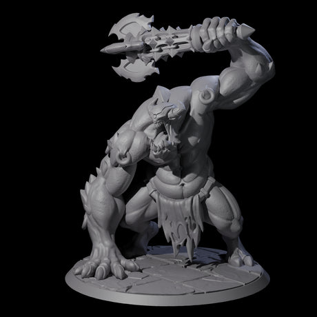 Raging Cyclops Barbarian Miniature for Dungeons and Dragons, Pathfinder or other TTRPGs